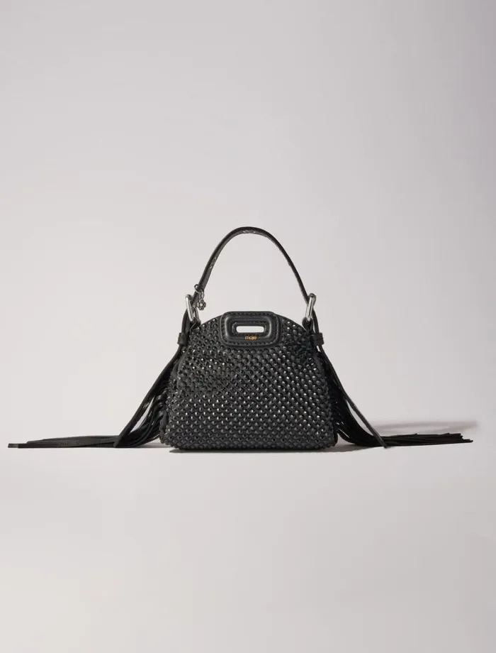 Maje Mini Bags Womens Miss M Nano Rhinestone Bag Black