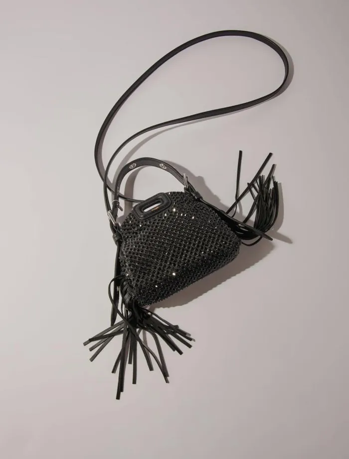 Maje Mini Bags Womens Miss M Nano Rhinestone Bag Black