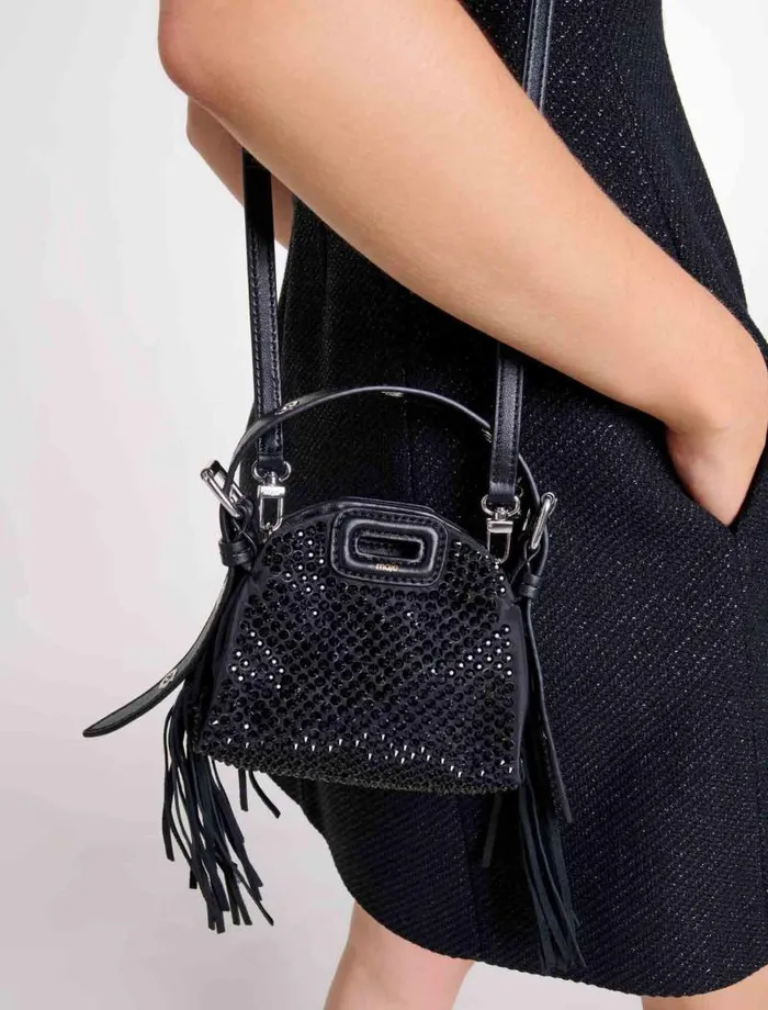 Maje Mini Bags Womens Miss M Nano Rhinestone Bag Black