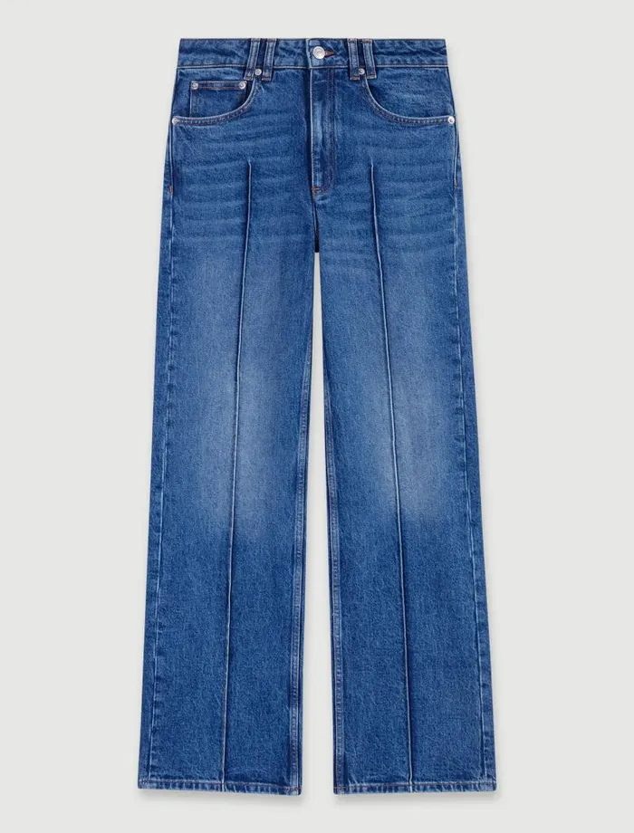 Maje Pants and Jeans Womens Straightleg Jeans Blue