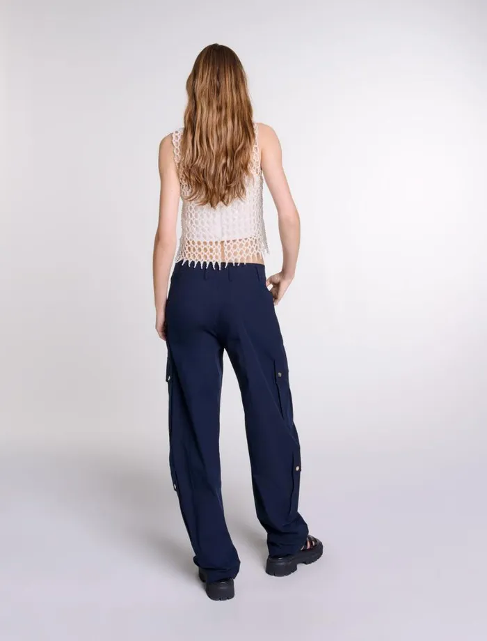 Maje Tops and Shirts Womens Beaded Top Ecru
