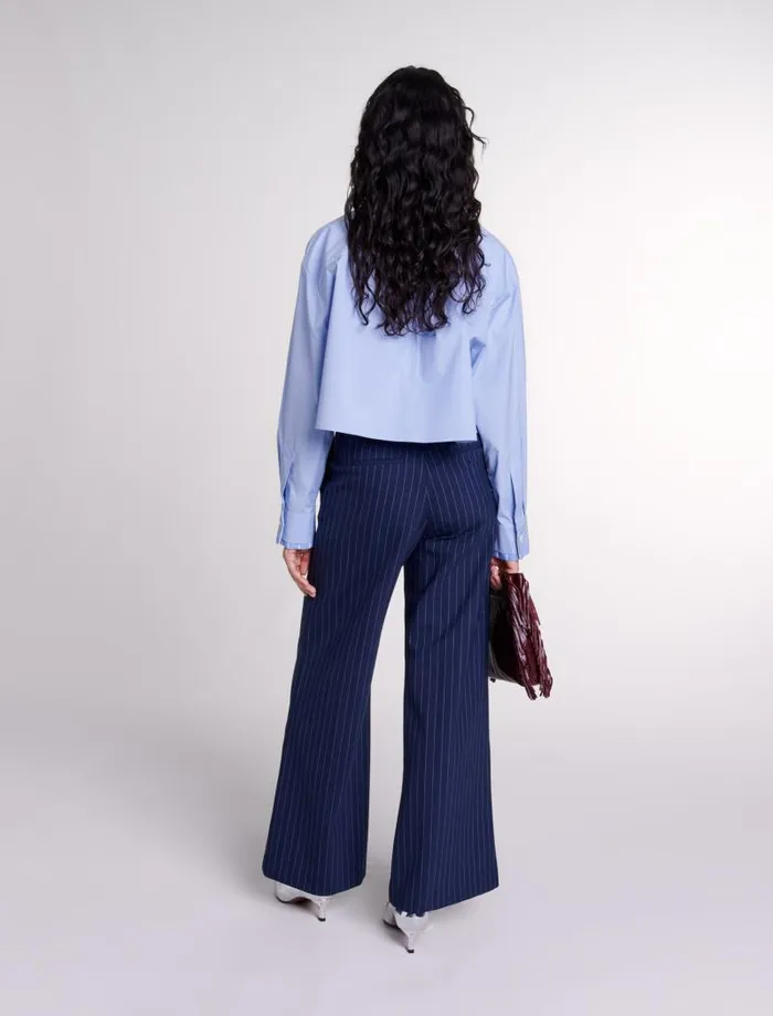 Maje Tops and Shirts Womens Shirt With Removable Tie Blue