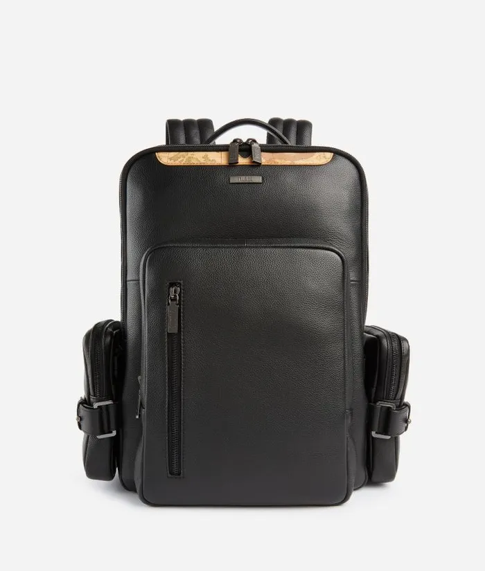 Man Backpacks and Belt Bags Alviero Martini Beta Leather Large Computer Backpack Black Man Backpacks and Belt Bags Alviero Martini Beta Leather Large Computer Backpack Black