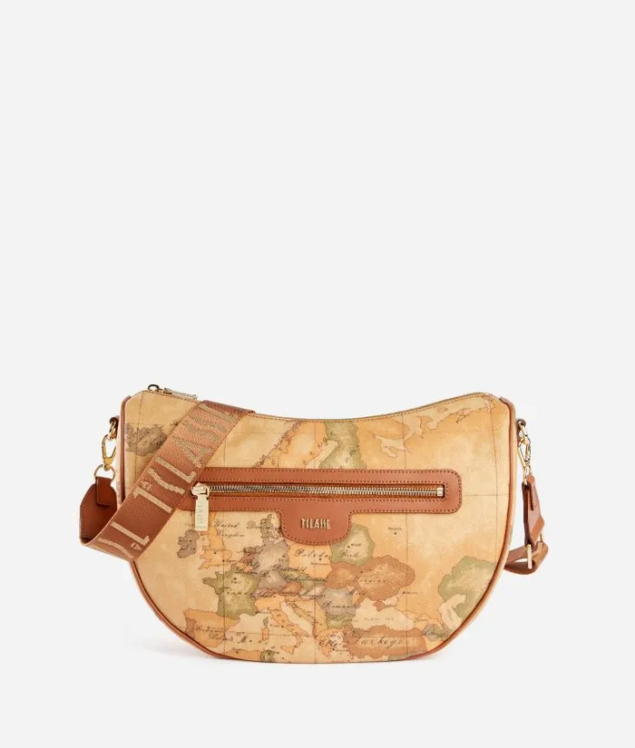 Man Crossbody and Messenger Bags Alviero Martini Geo Classic Halfmoon Crossbody Bag Man Crossbody and Messenger Bags Alviero Martini Geo Classic Halfmoon Crossbody Bag