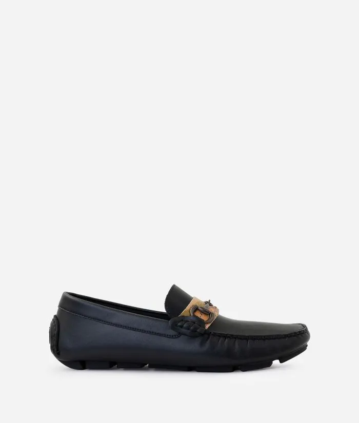 Man Sneakers and Ankle Boots Alviero Martini Smooth Leather Moccasins Black
