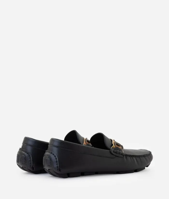 Man Sneakers and Ankle Boots Alviero Martini Smooth Leather Moccasins Black