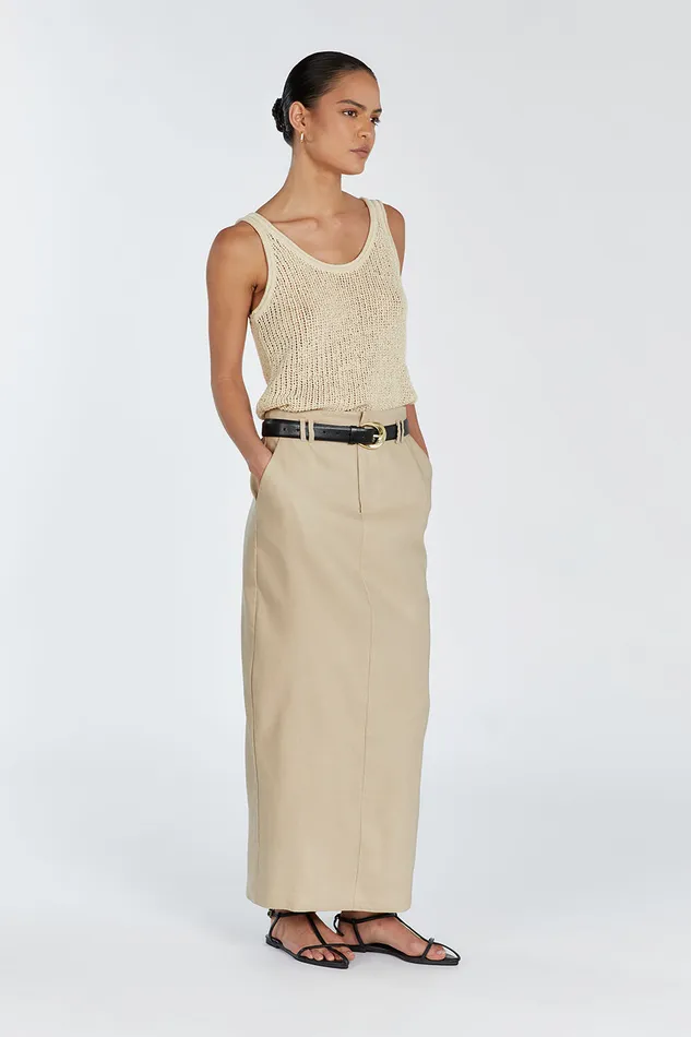 MARGOT WHEAT SCOOP KNIT TANK Women DISSH Knitted