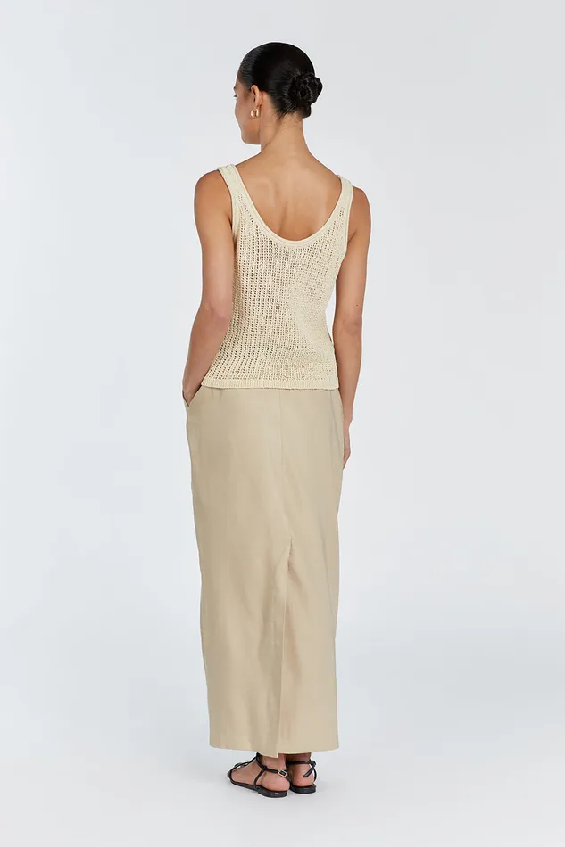 MARGOT WHEAT SCOOP KNIT TANK Women DISSH Knitted