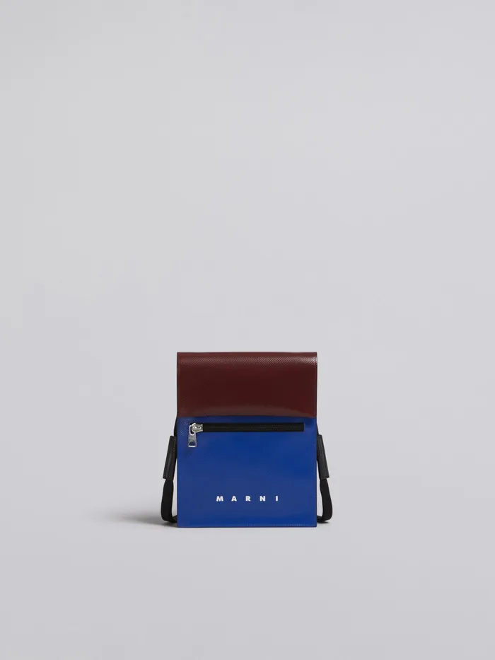 Marni Blue And Bordeaux Tribeca Messenger Bag Royal Mens Shoulder Bags