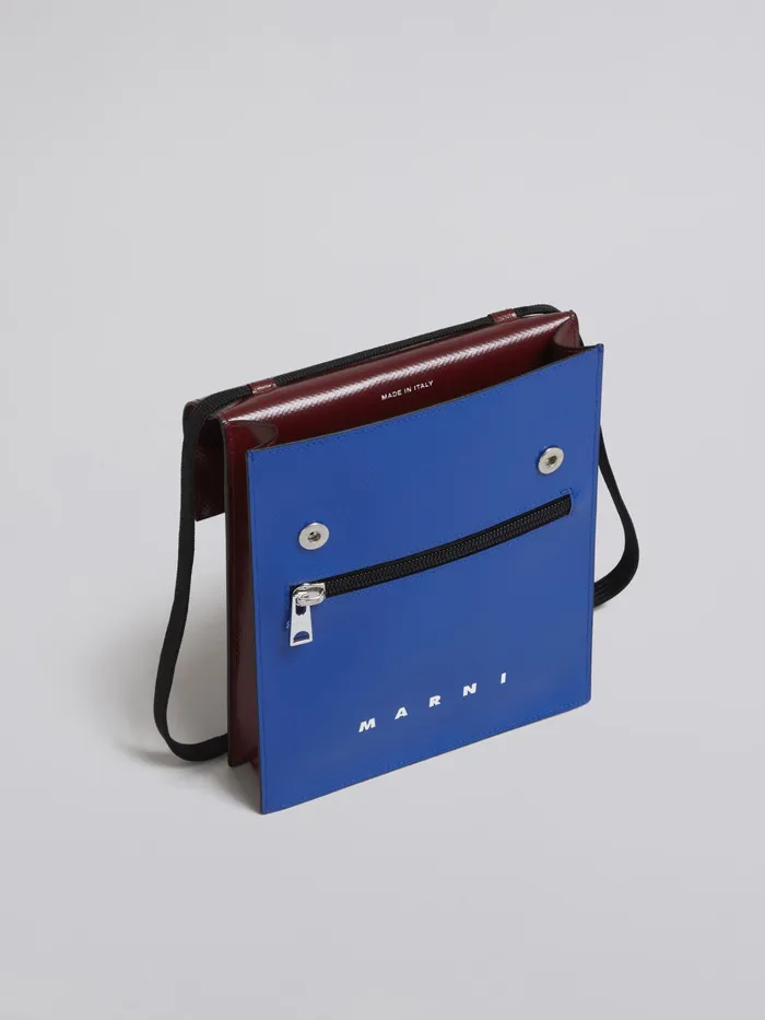 Marni Blue And Bordeaux Tribeca Messenger Bag Royal Mens Shoulder Bags Marni Blue And Bordeaux Tribeca Messenger Bag Royal Mens Shoulder Bags