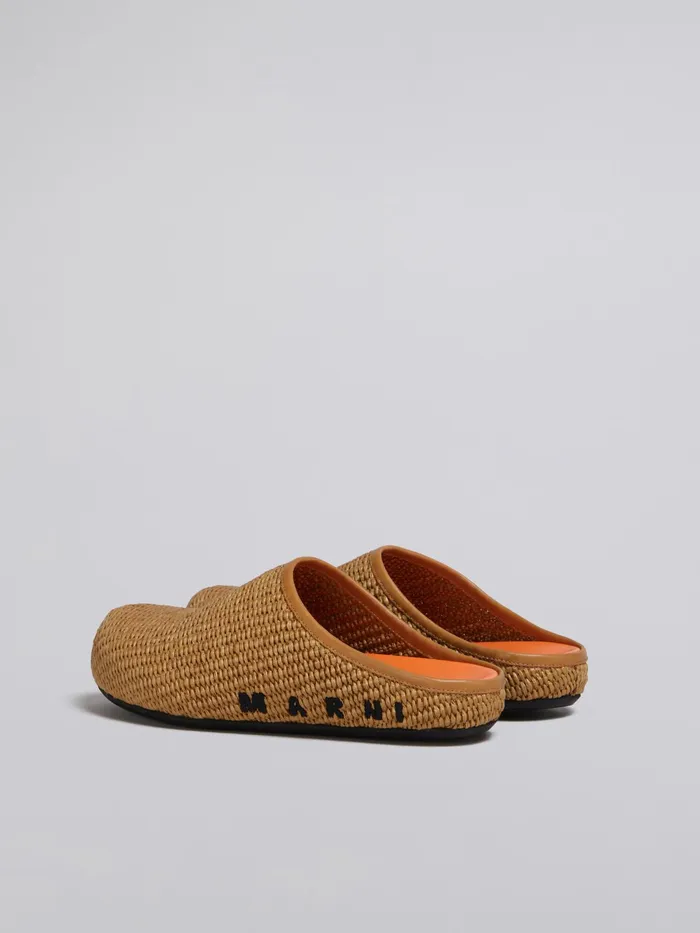 Marni Brown Raffia And Leather Fussbett Sabot Raw Siena Womens Flats Marni Brown Raffia And Leather Fussbett Sabot Raw Siena Womens Flats