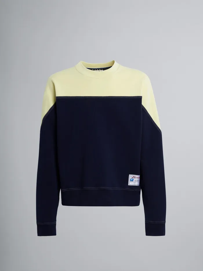 Marni Colourblock Loopback Jersey Sweatshirt Blublack Mens Sweatshirts and Tshirts Marni Colourblock Loopback Jersey Sweatshirt Blublack Mens Sweatshirts and Tshirts
