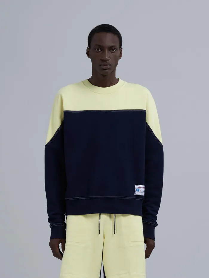 Marni Colourblock Loopback Jersey Sweatshirt Blublack Mens Sweatshirts and Tshirts Marni Colourblock Loopback Jersey Sweatshirt Blublack Mens Sweatshirts and Tshirts