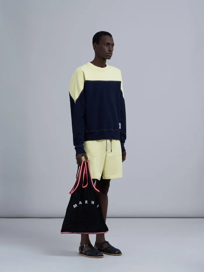 Marni Colourblock Loopback Jersey Sweatshirt Blublack Mens Sweatshirts and Tshirts Marni Colourblock Loopback Jersey Sweatshirt Blublack Mens Sweatshirts and Tshirts
