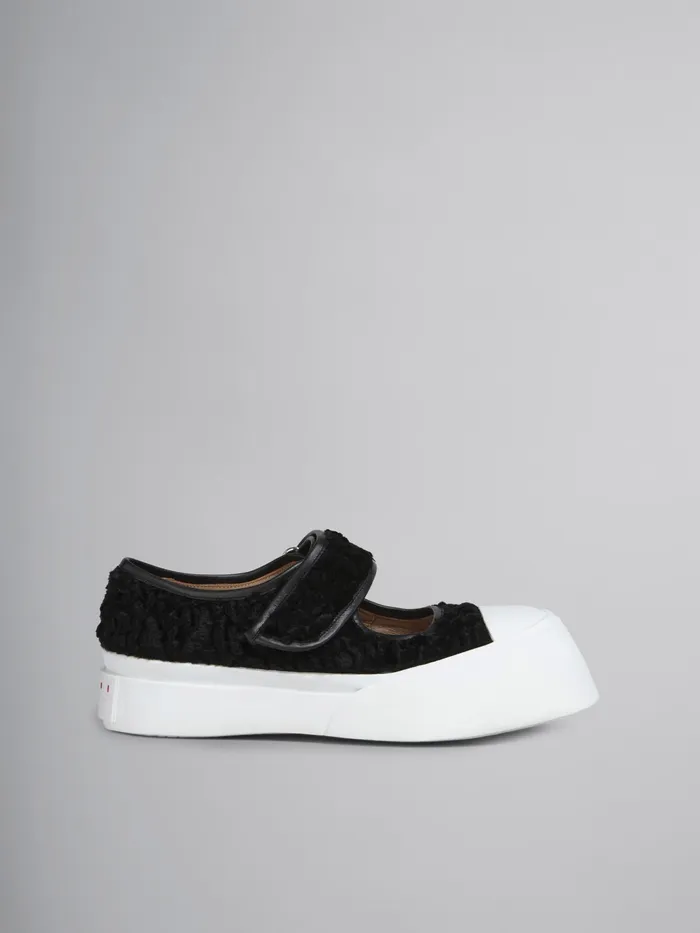 Marni Curly Fabric Pablo Maryjane Sneaker Black Womens Sneakers