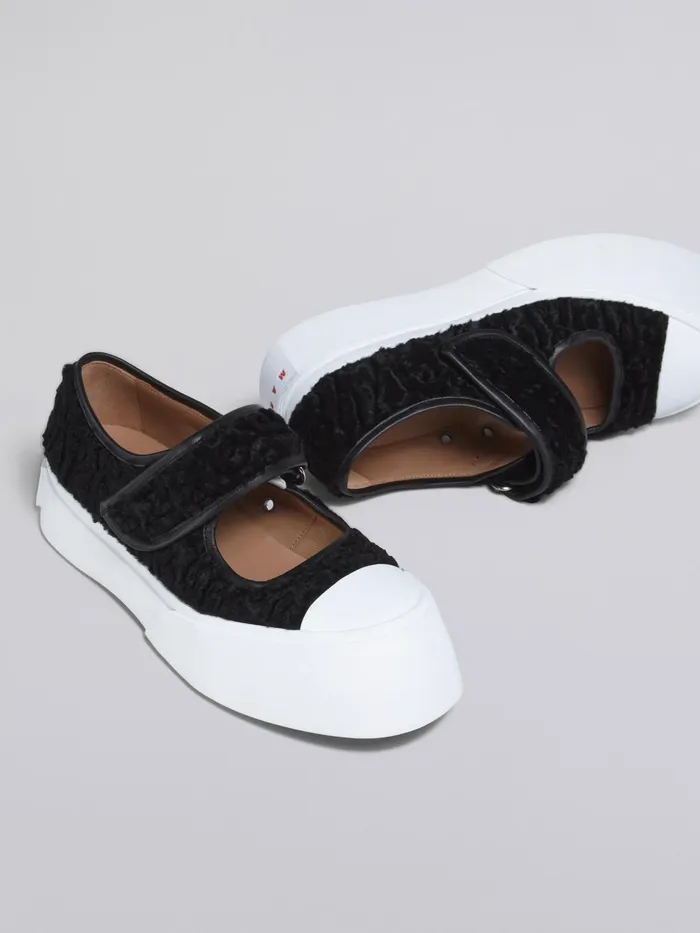 Marni Curly Fabric Pablo Maryjane Sneaker Black Womens Sneakers Marni Curly Fabric Pablo Maryjane Sneaker Black Womens Sneakers