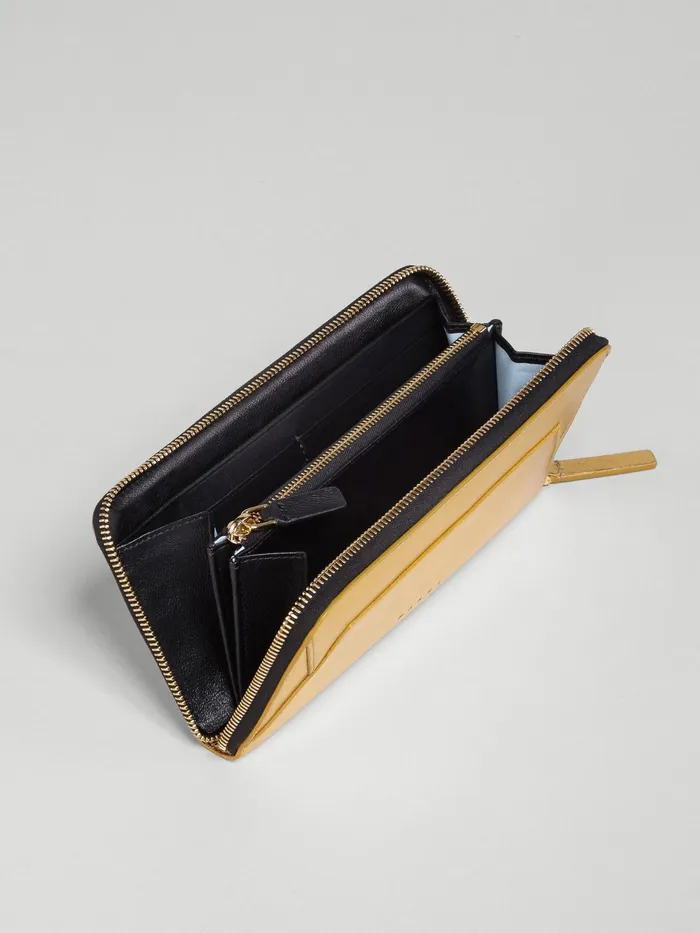 Marni Gold Metallic Leather Ziparound Wallet Gold Sand Womens Wallets and Small Leather Goods Marni Gold Metallic Leather Ziparound Wallet Gold Sand Womens Wallets and Small Leather Goods