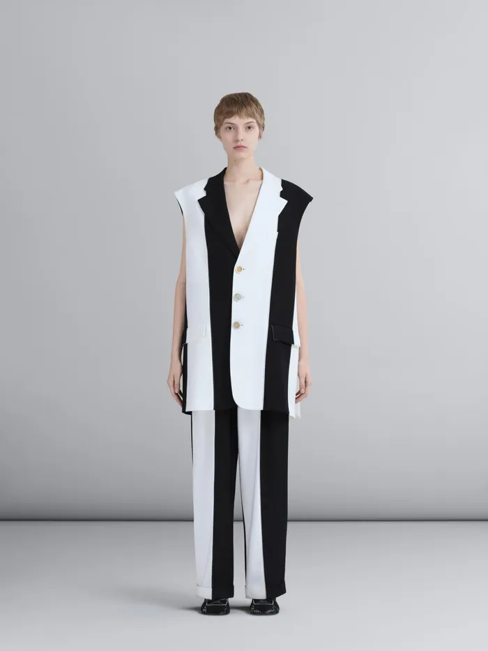Marni Grain De Poudre Wool Vest Black Womens Coats and Jackets Marni Grain De Poudre Wool Vest Black Womens Coats and Jackets