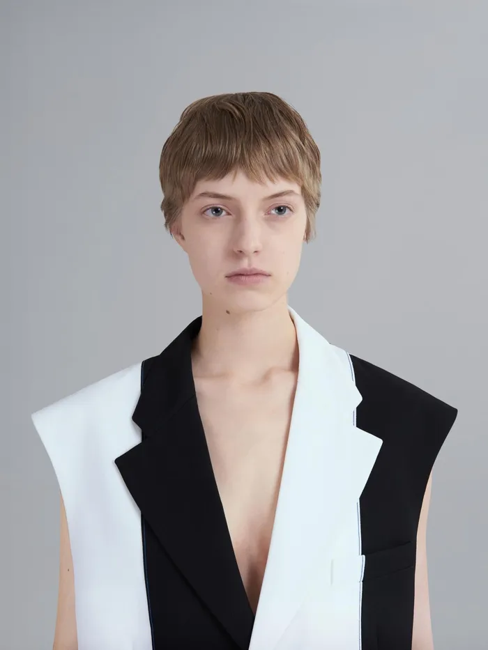 Marni Grain De Poudre Wool Vest Black Womens Coats and Jackets Marni Grain De Poudre Wool Vest Black Womens Coats and Jackets