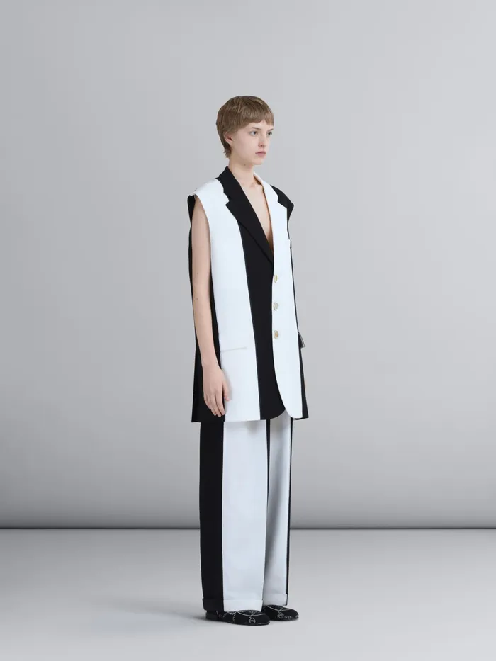 Marni Grain De Poudre Wool Vest Black Womens Coats and Jackets Marni Grain De Poudre Wool Vest Black Womens Coats and Jackets