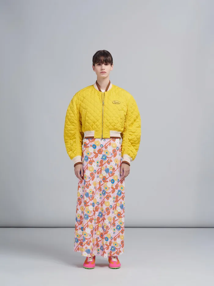 Marni Lightweight Nylon Bomber Jacket Acid Womens Coats and Jackets Marni Lightweight Nylon Bomber Jacket Acid Womens Coats and Jackets