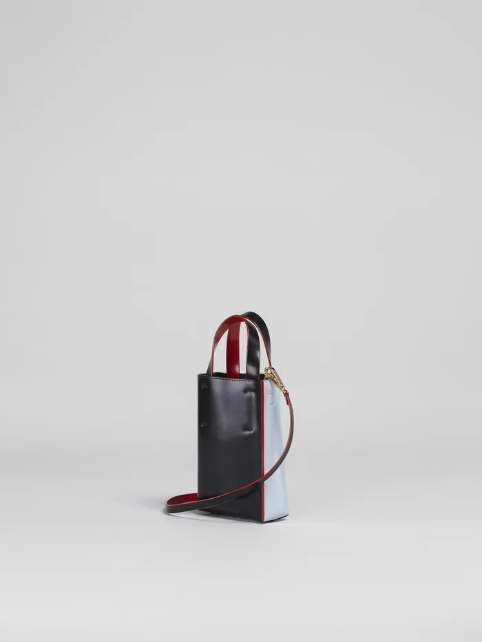 Marni Museo Nano Bag In Tiger Print Leather Sky Womens Shopping Bags Marni Museo Nano Bag In Tiger Print Leather Sky Womens Shopping Bags