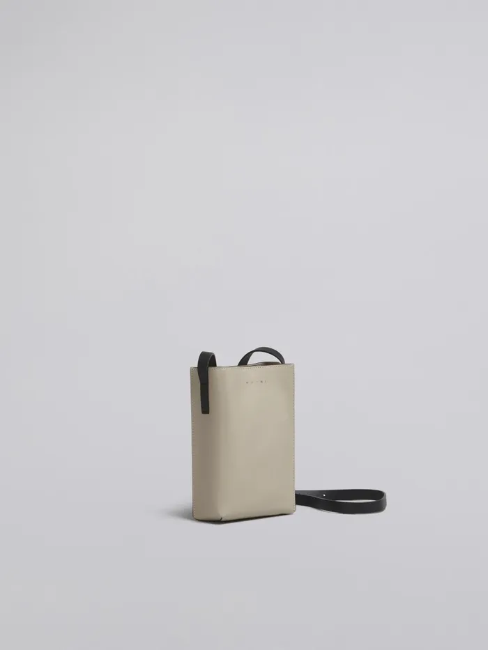 Marni Museo Soft Nano Bag In Beige And Burgundy Leather Light Camel Womens Crossbody Bags Marni Museo Soft Nano Bag In Beige And Burgundy Leather Light Camel Womens Crossbody Bags