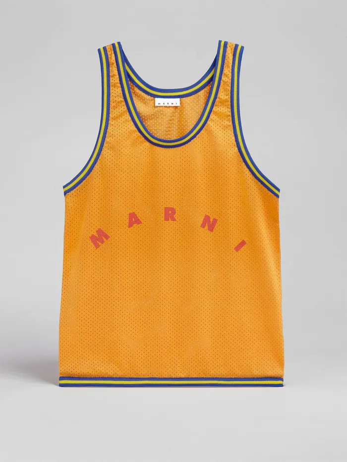Marni Ochre Basket Tank Top Shopping Bag In Tech Fabric Carrot Mens Shoulder Bags Marni Ochre Basket Tank Top Shopping Bag In Tech Fabric Carrot Mens Shoulder Bags