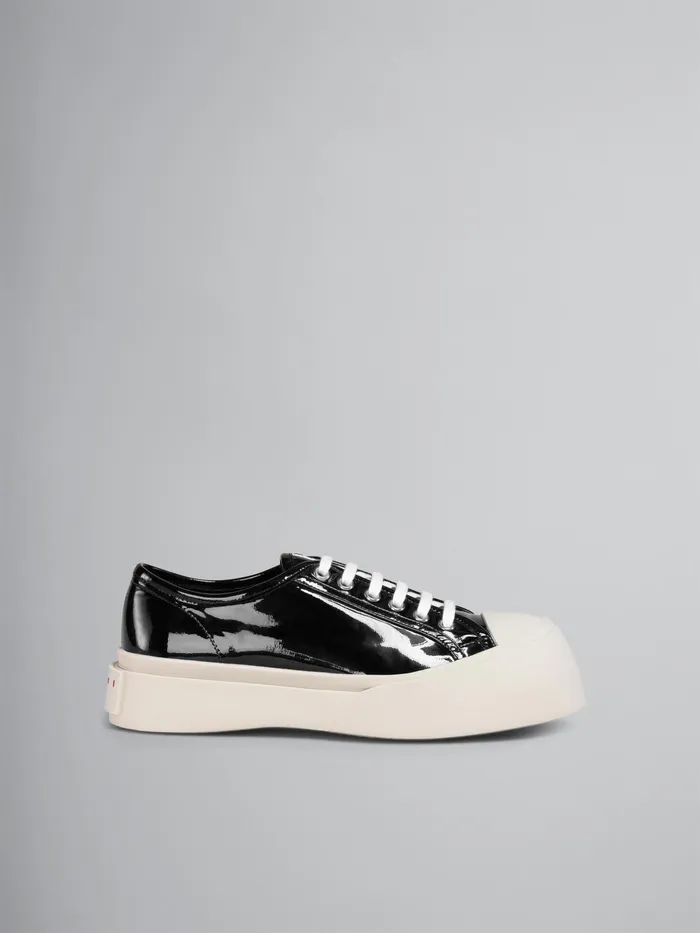 Marni Patent Leather Pablo Laceup Sneaker Black Womens Sneakers