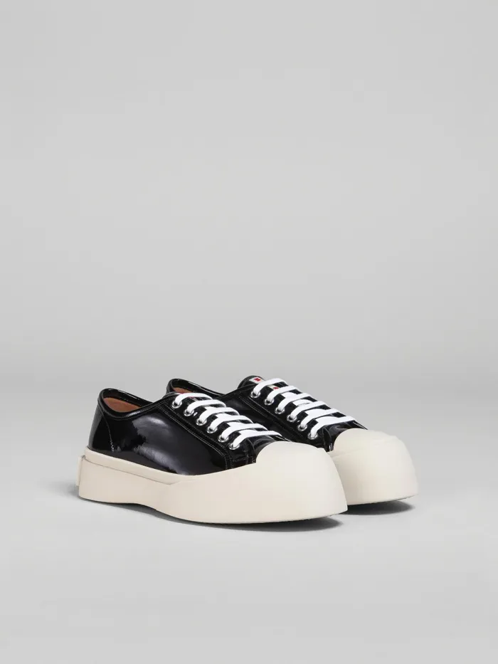 Marni Patent Leather Pablo Laceup Sneaker Black Womens Sneakers Marni Patent Leather Pablo Laceup Sneaker Black Womens Sneakers