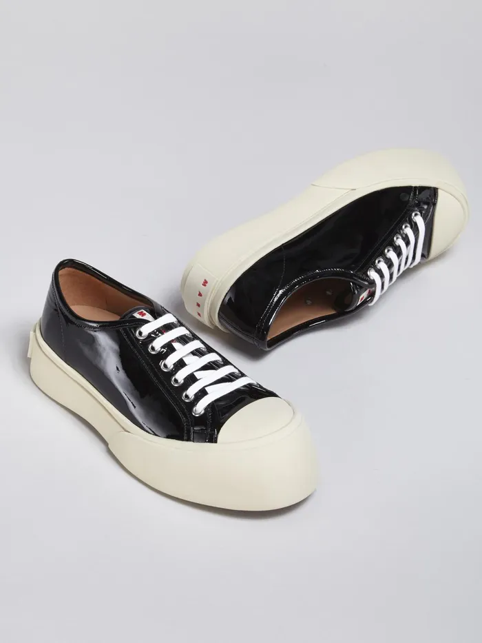 Marni Patent Leather Pablo Laceup Sneaker Black Womens Sneakers Marni Patent Leather Pablo Laceup Sneaker Black Womens Sneakers