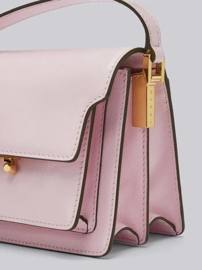 Marni Trunk Soft Mini Bag In Pink Leather Quartz Womens Crossbody Bags Marni Trunk Soft Mini Bag In Pink Leather Quartz Womens Crossbody Bags