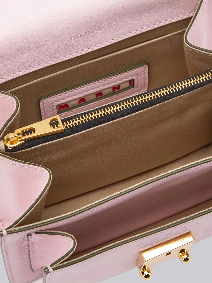 Marni Trunk Soft Mini Bag In Pink Leather Quartz Womens Crossbody Bags Marni Trunk Soft Mini Bag In Pink Leather Quartz Womens Crossbody Bags