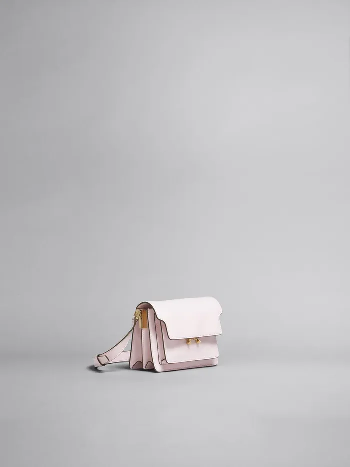 Marni Trunk Soft Mini Bag In Pink Leather Quartz Womens Crossbody Bags Marni Trunk Soft Mini Bag In Pink Leather Quartz Womens Crossbody Bags