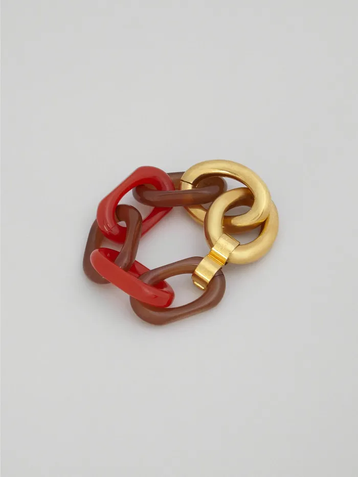Marni Vertigo Bracelet In Resin And Metal Orange Womens Bracelets Marni Vertigo Bracelet In Resin And Metal Orange Womens Bracelets