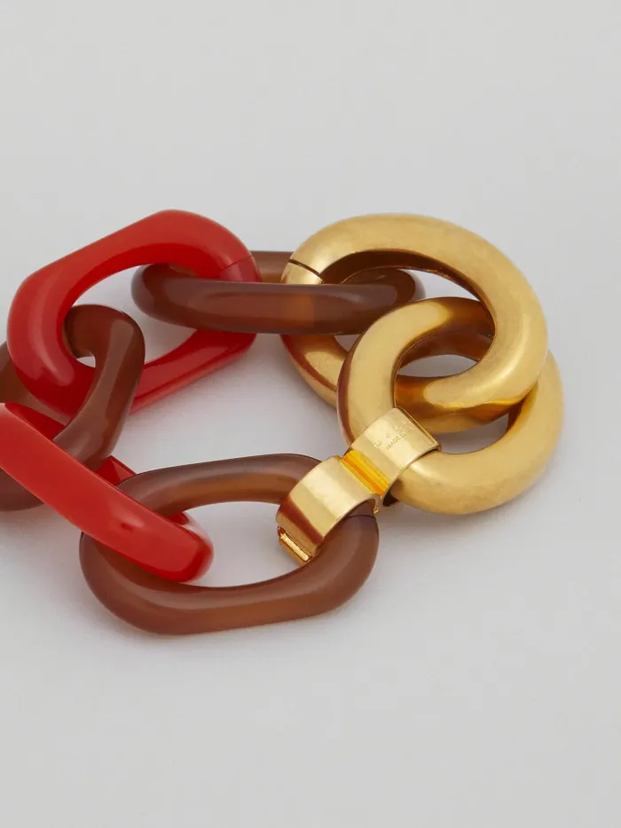 Marni Vertigo Bracelet In Resin And Metal Orange Womens Bracelets Marni Vertigo Bracelet In Resin And Metal Orange Womens Bracelets