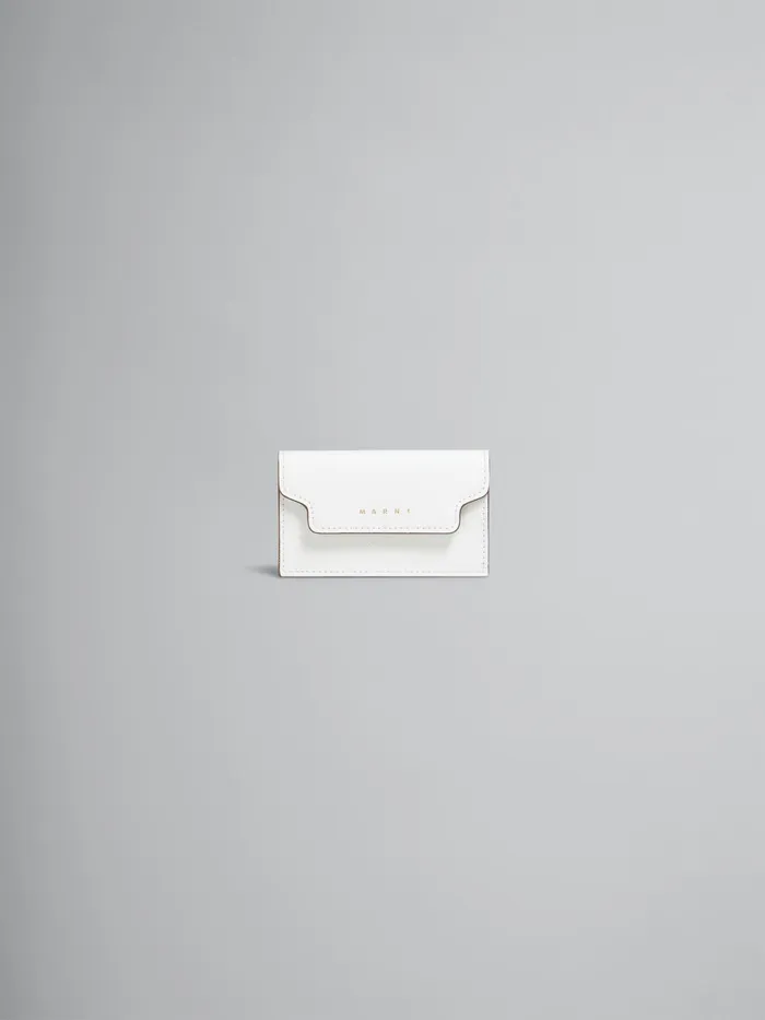 Marni White Saffiano Leather Business Card Case Limestone Womens Wallets and Small Leather Goods Marni White Saffiano Leather Business Card Case Limestone Womens Wallets and Small Leather Goods