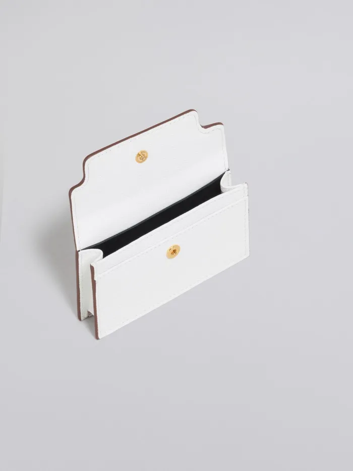 Marni White Saffiano Leather Business Card Case Limestone Womens Wallets and Small Leather Goods Marni White Saffiano Leather Business Card Case Limestone Womens Wallets and Small Leather Goods