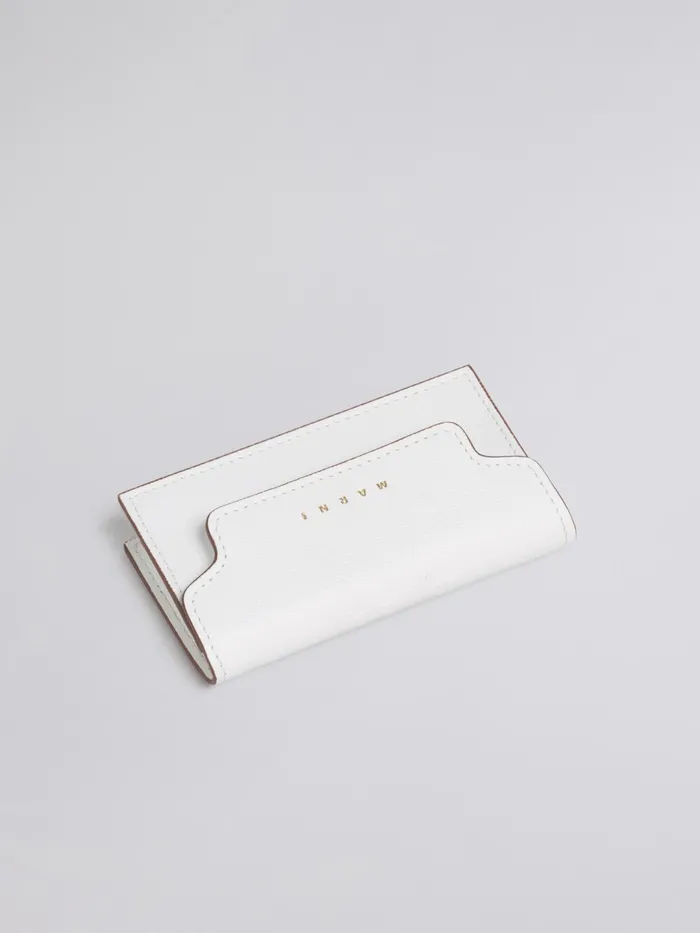 Marni White Saffiano Leather Business Card Case Limestone Womens Wallets and Small Leather Goods Marni White Saffiano Leather Business Card Case Limestone Womens Wallets and Small Leather Goods
