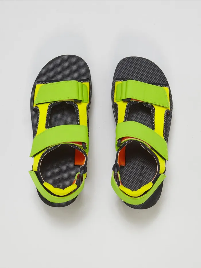 Marni Yellow And Green Technical Fabric Sandal Corn Womens Sandals and Wedges Marni Yellow And Green Technical Fabric Sandal Corn Womens Sandals and Wedges