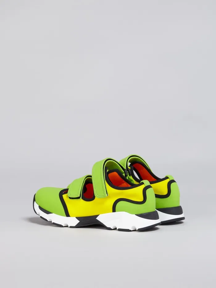 Marni Yellow And Green Techno Fabric Sneaker Lime Womens Sneakers Marni Yellow And Green Techno Fabric Sneaker Lime Womens Sneakers