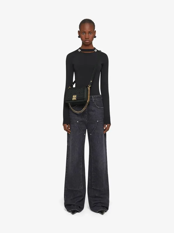 Medium 4g Multicarry Bag In 4g Embroidery Black Women Givenchy Shoulder Bags