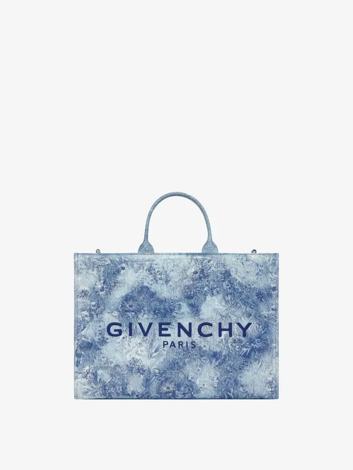Medium GTote Bag In Washed Embroidered Denim Medium Blue Women Givenchy Shoulder Bags Medium GTote Bag In Washed Embroidered Denim Medium Blue Women Givenchy Shoulder Bags