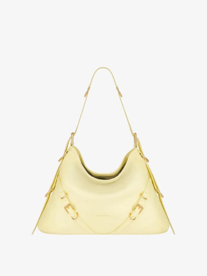 Medium Voyou Bag In Leather Soft Yellow Women Givenchy Shoulder Bags