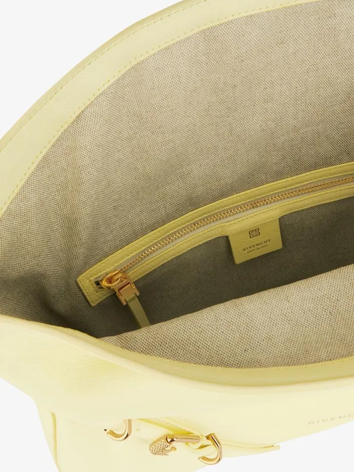 Medium Voyou Bag In Leather Soft Yellow Women Givenchy Shoulder Bags