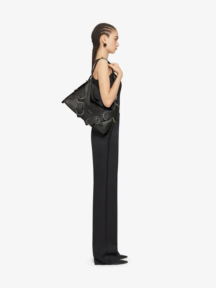 Medium Voyou Boyfriend Bag In Aged Leather Black Women Givenchy Shoulder Bags