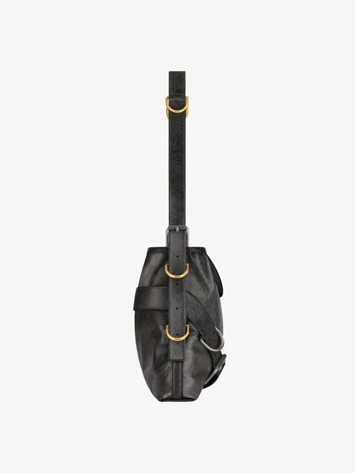 Medium Voyou Boyfriend Bag In Aged Leather Black Women Givenchy Shoulder Bags