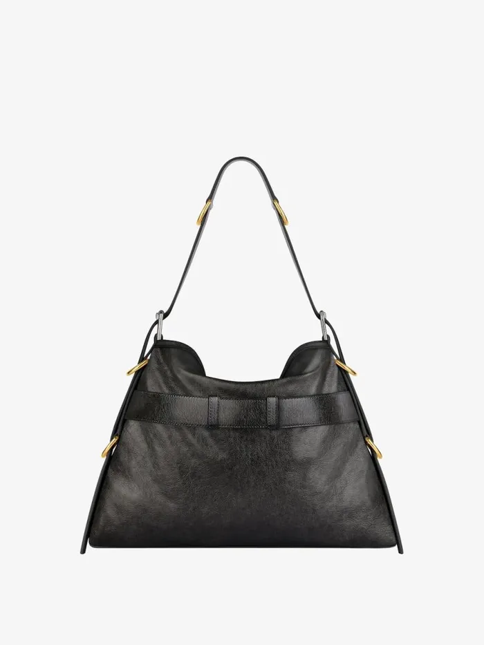 Medium Voyou Boyfriend Bag In Aged Leather Black Women Givenchy Shoulder Bags