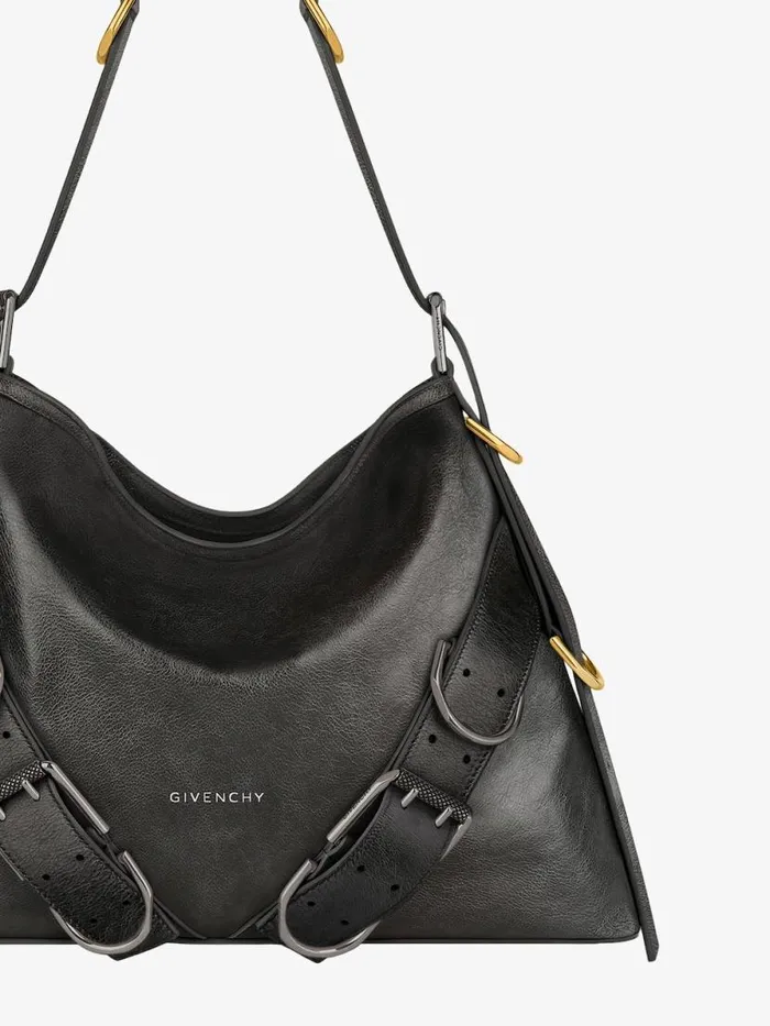 Medium Voyou Boyfriend Bag In Aged Leather Black Women Givenchy Shoulder Bags