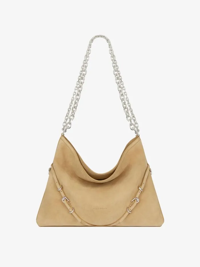 Medium Voyou Chain Bag In Suede Hazel Women Givenchy Shoulder Bags